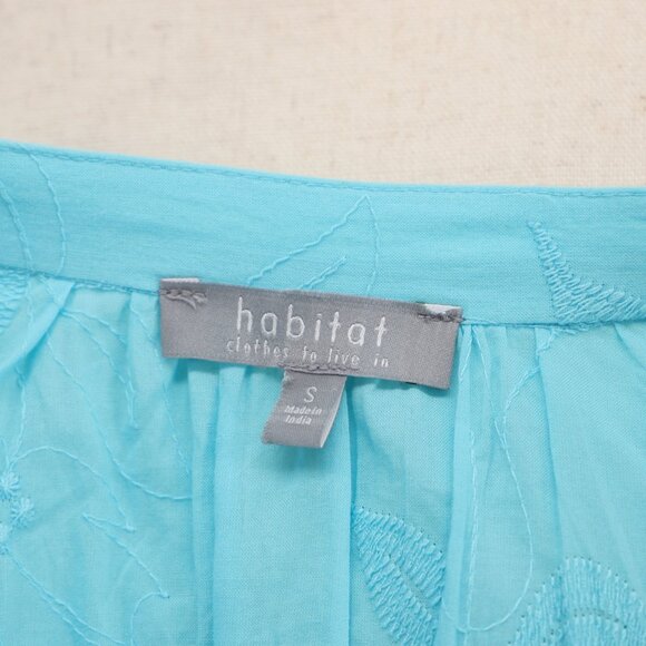 NWT HABITAT Floral Embroidery Romance Shirt Top in Malibu Size S - Picture 6 of 10